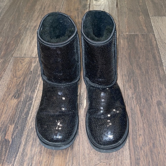 UGG Shoes Black Sequin Short Ugg Boots Poshmark